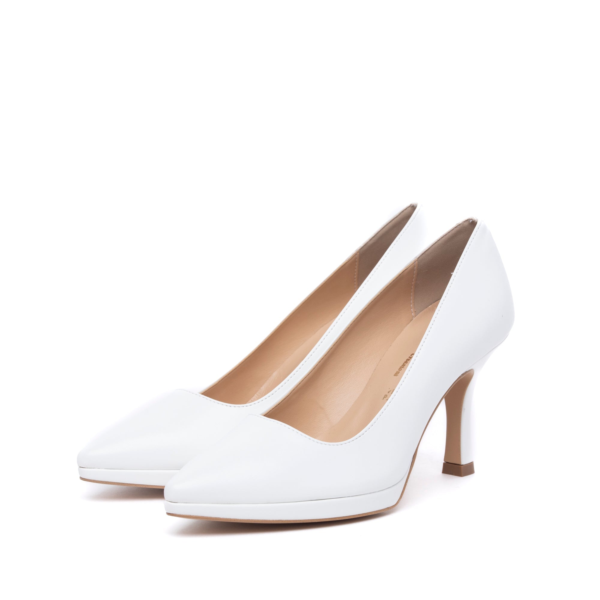 Décolleté Sposa in liz bianco con plateau. - TreemmeCreazioni