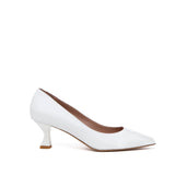 Décolleté Sposa in nappa bianca.