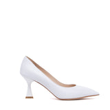 Décolleté Sposa in pelle bianca.