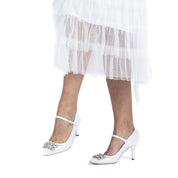 Décolleté Sposa Mary Jane con accessorio cristallo. - TreemmeCreazioni