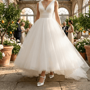 Décolleté Sposa Mary Jane con accessorio cristallo. - TreemmeCreazioni