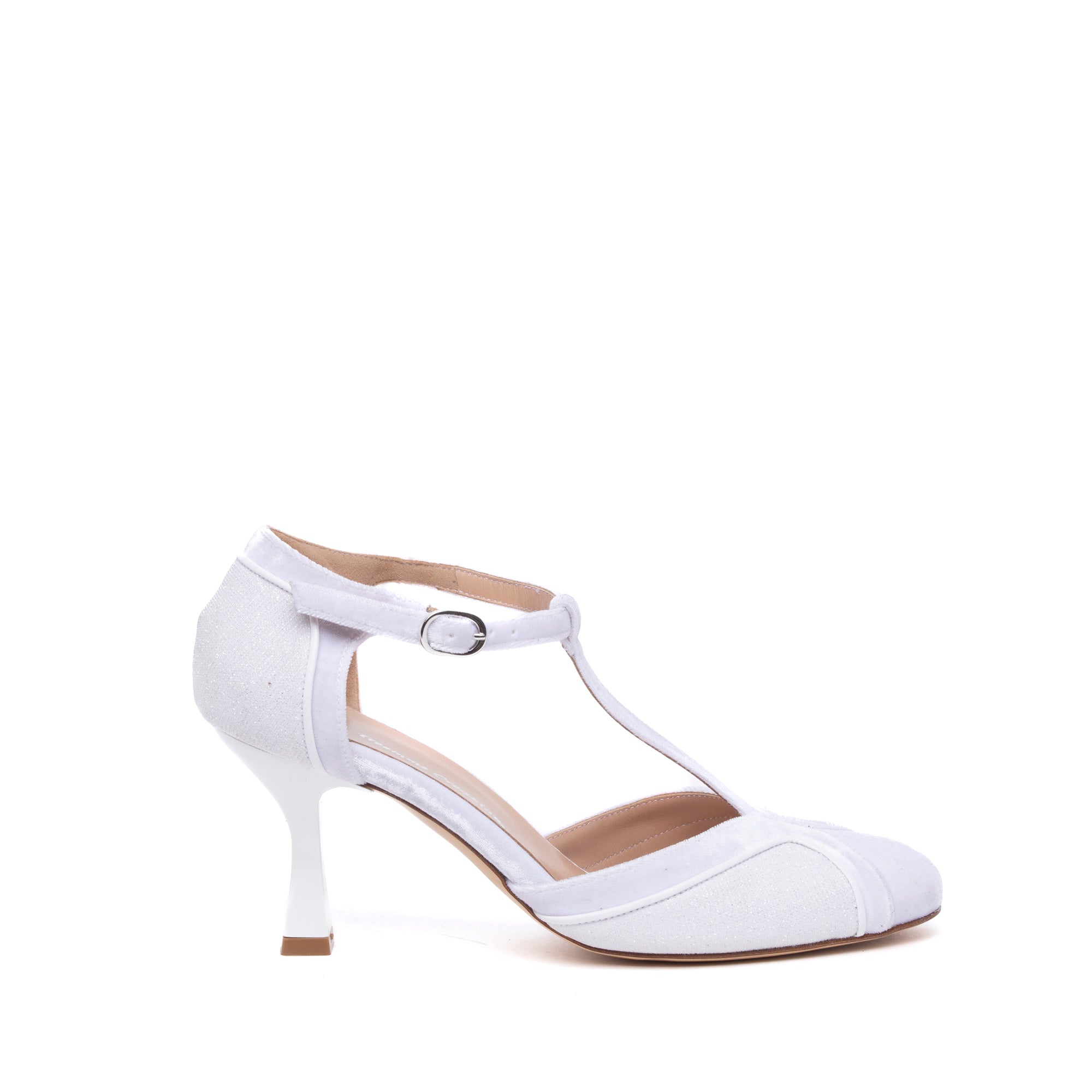 Décolleté Sposa modello tanguera in tessuto glitterato. - TreemmeCreazioni