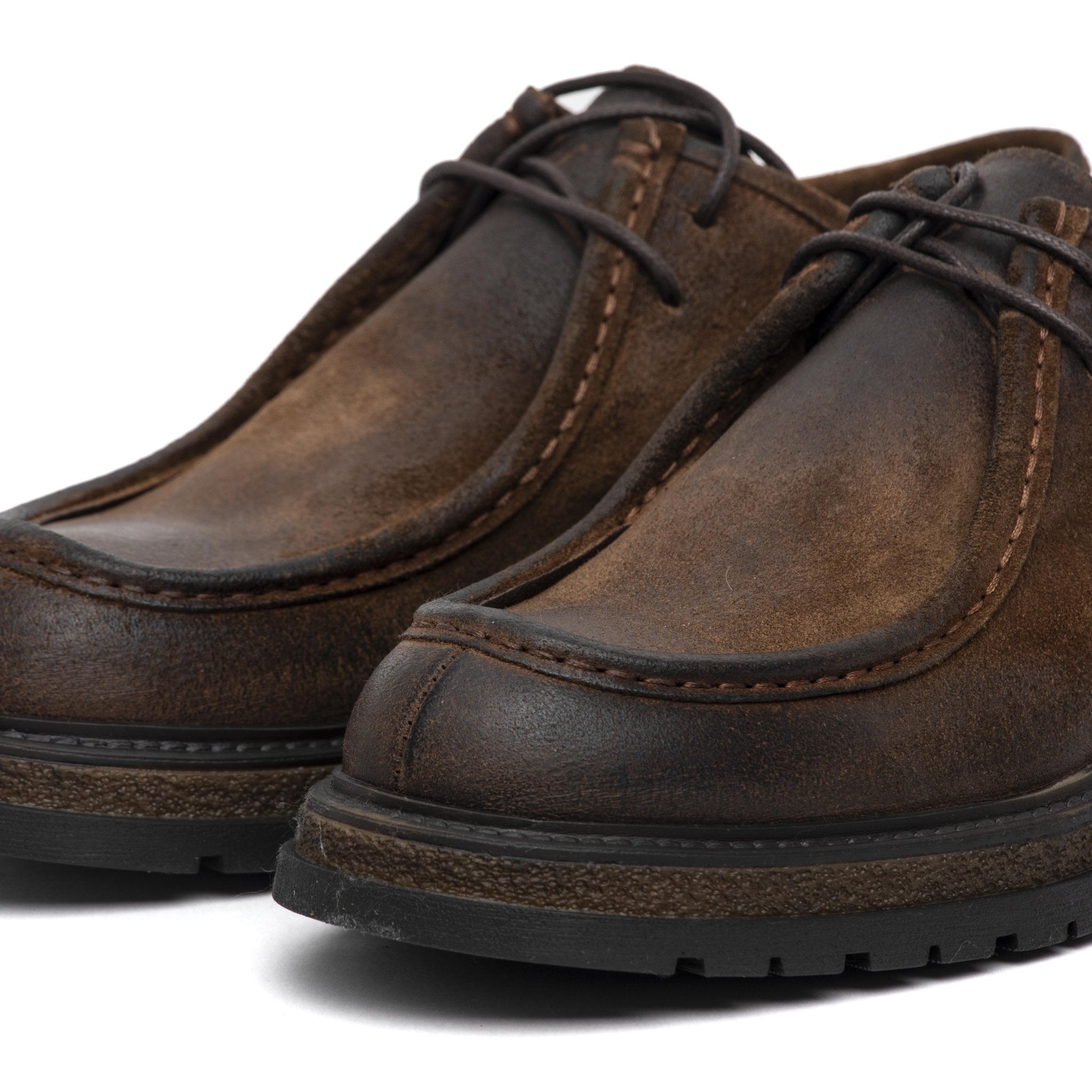 Derby uomo in pelle scamosciata anticata. - TreemmeCreazioni