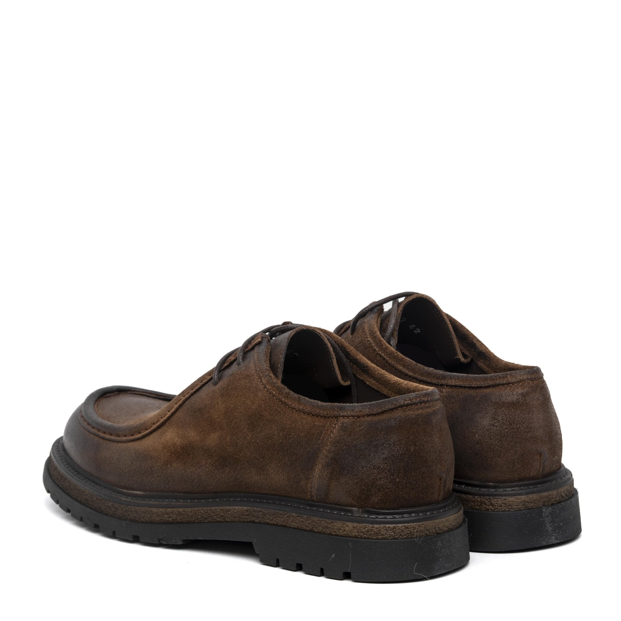 Derby uomo in pelle scamosciata anticata. - TreemmeCreazioni