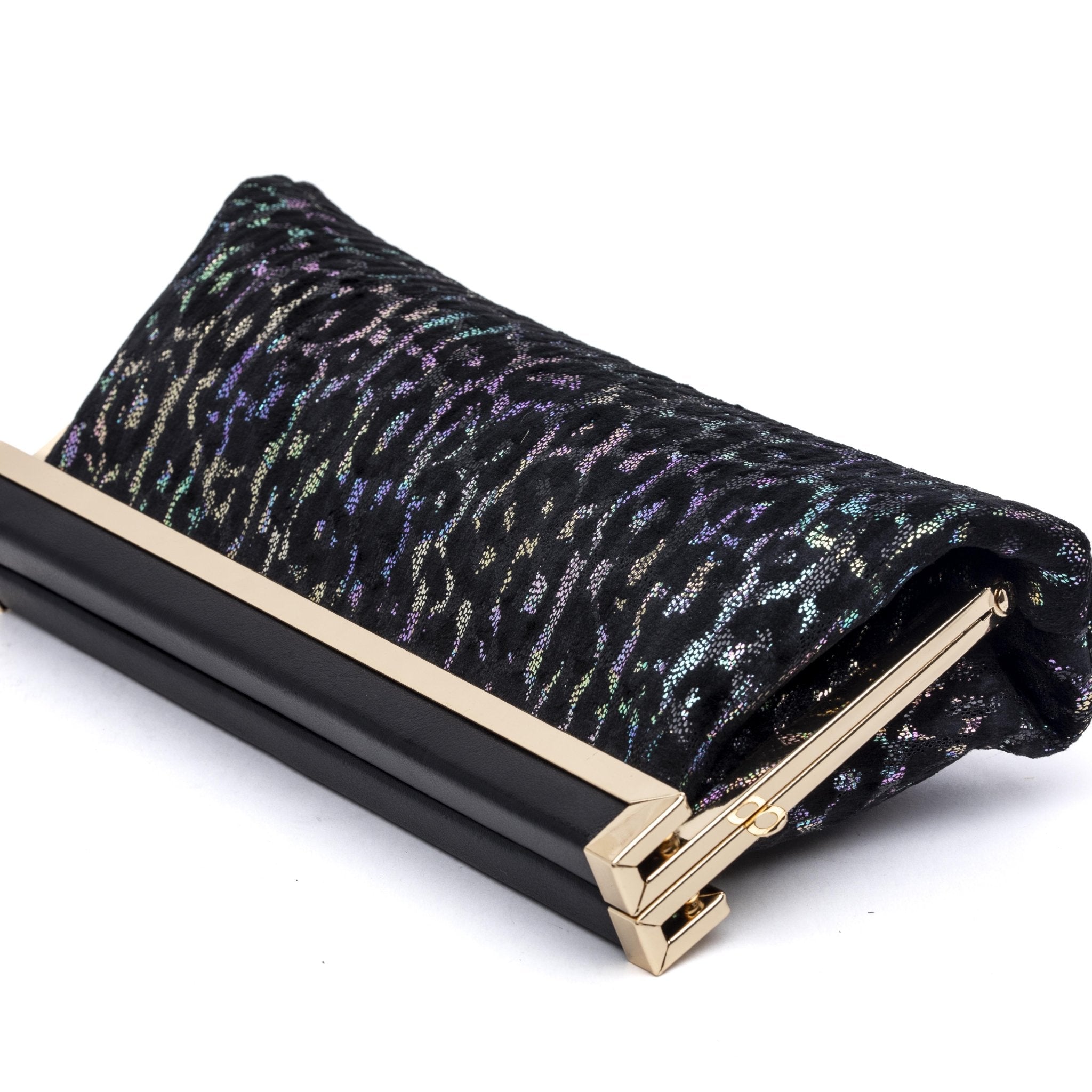 Elegante pochette a mano in velluto stampa maculato. - TreemmeCreazioni