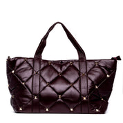 Maxi bag in ecopelle trapuntata bordeaux. - TreemmeCreazioni
