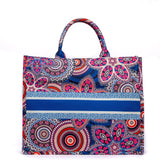 Maxi shopper in cotone con stampa.