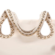 Maxi shopper in ecopelle burro con borchie - TreemmeCreazioni