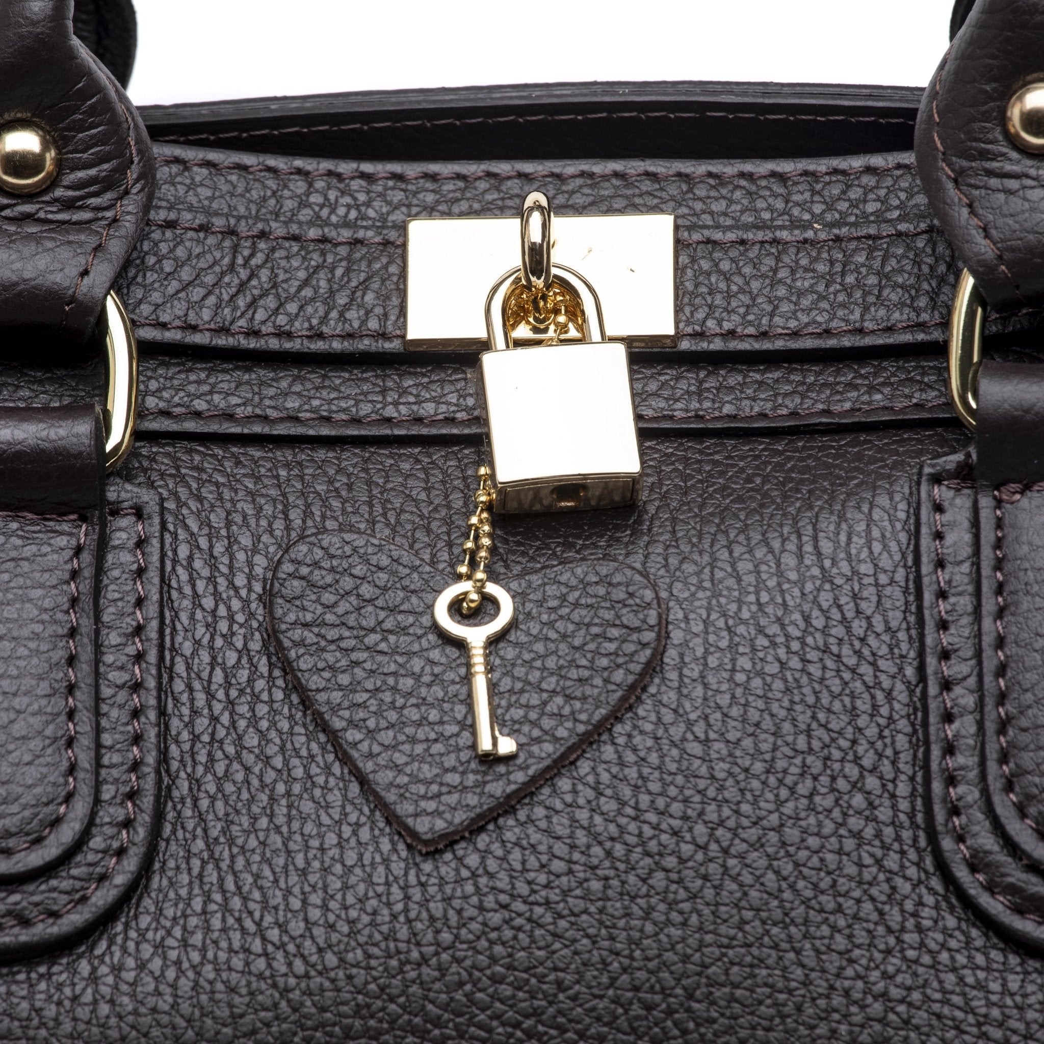 Maxi shopper in pelle bottolata cioccolato. - TreemmeCreazioni