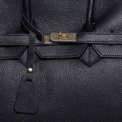 Maxi shopper in pelle bottolata nera. - TreemmeCreazioni