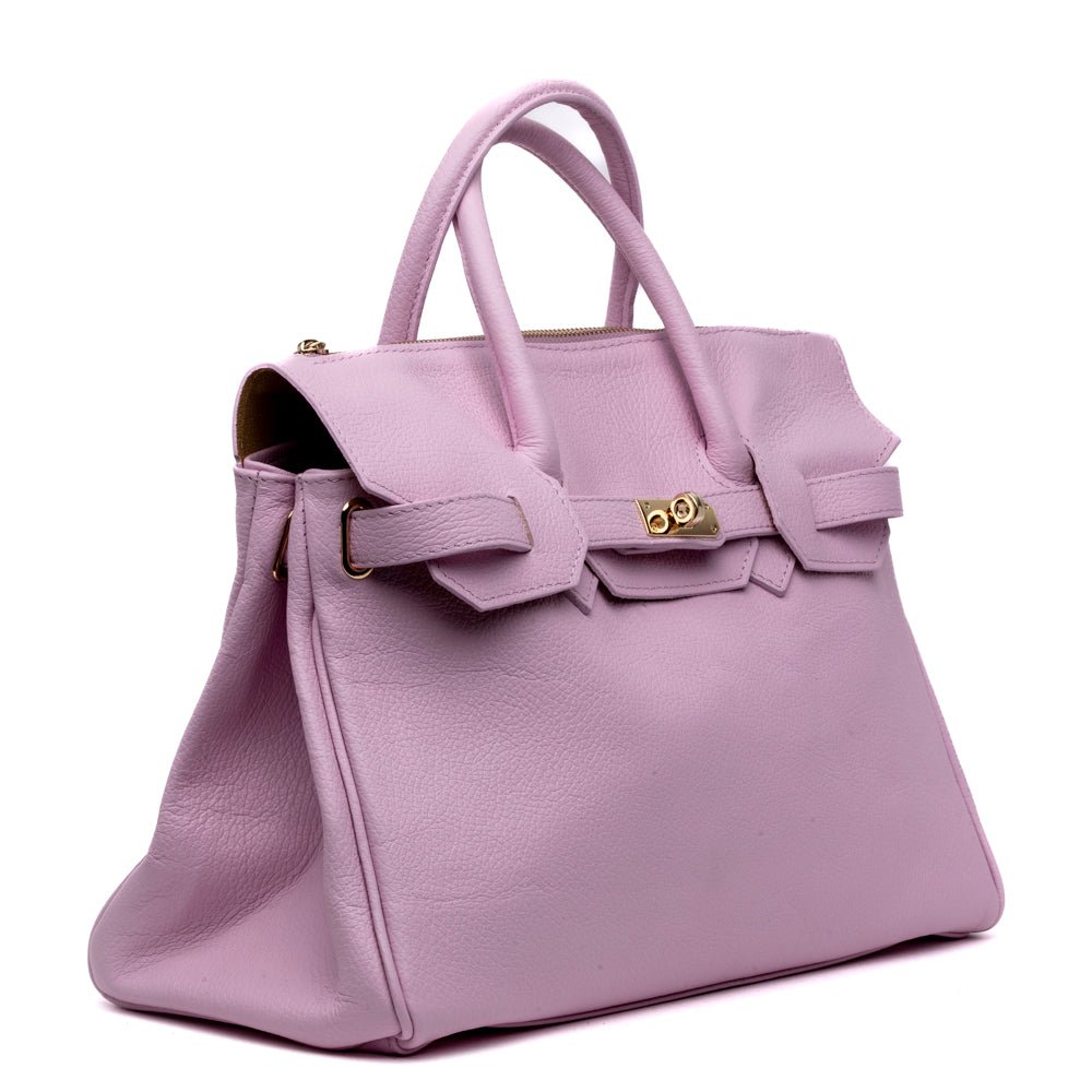 Maxi shopper in pelle bottolata rosa - TreemmeCreazioni