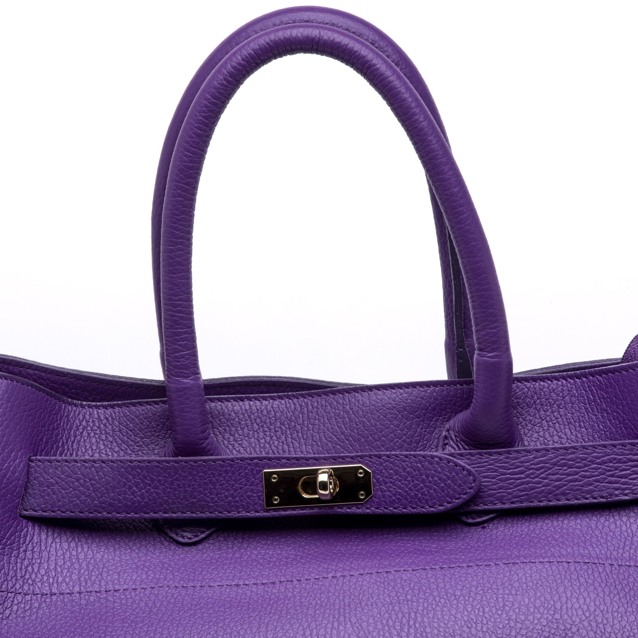 Maxi shopper in pelle bottolata viola. - TreemmeCreazioni