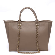 Maxi shopper in pelle color fango. - TreemmeCreazioni