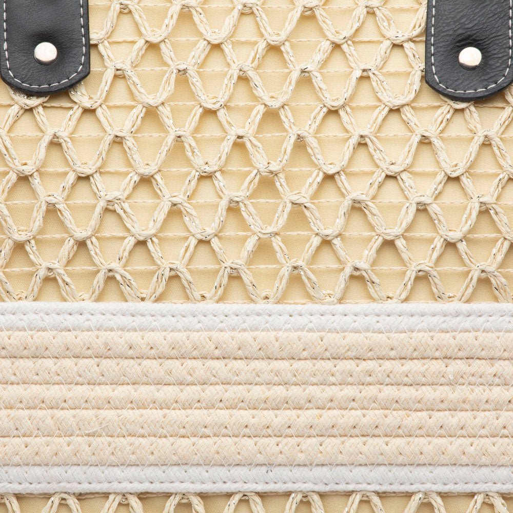 Maxi shopper in rafia intrecciata con fascia - TreemmeCreazioni