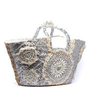 Maxi shopper modello capri in rafia con pailettes - TreemmeCreazioni
