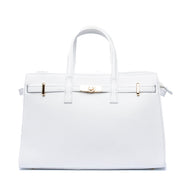 Maxi shopper strutturata in pelle bottolata burro - TreemmeCreazioni