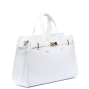 Maxi shopper strutturata in pelle bottolata burro - TreemmeCreazioni
