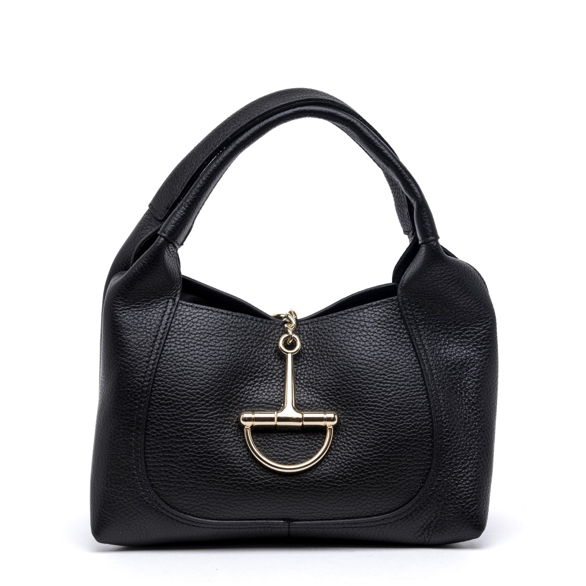 Mini bag a mano in vitello nero. - TreemmeCreazioni