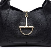 Mini bag a mano in vitello nero. - TreemmeCreazioni