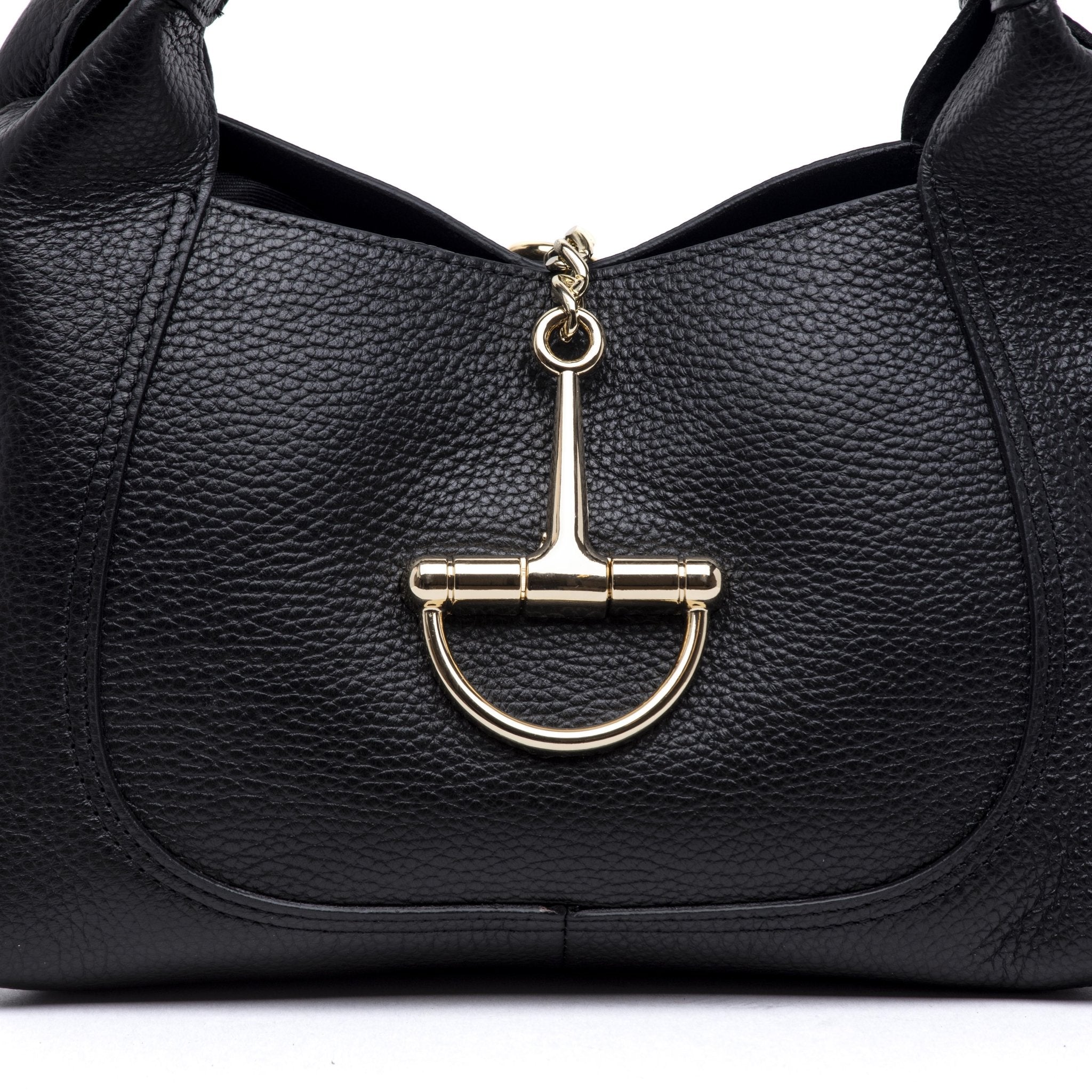 Mini bag a mano in vitello nero. - TreemmeCreazioni
