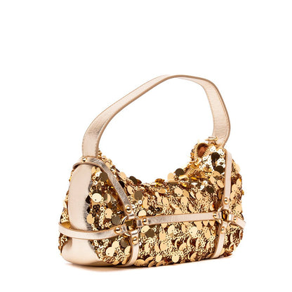 Mini bag in maxi paillettes oro. - TreemmeCreazioni