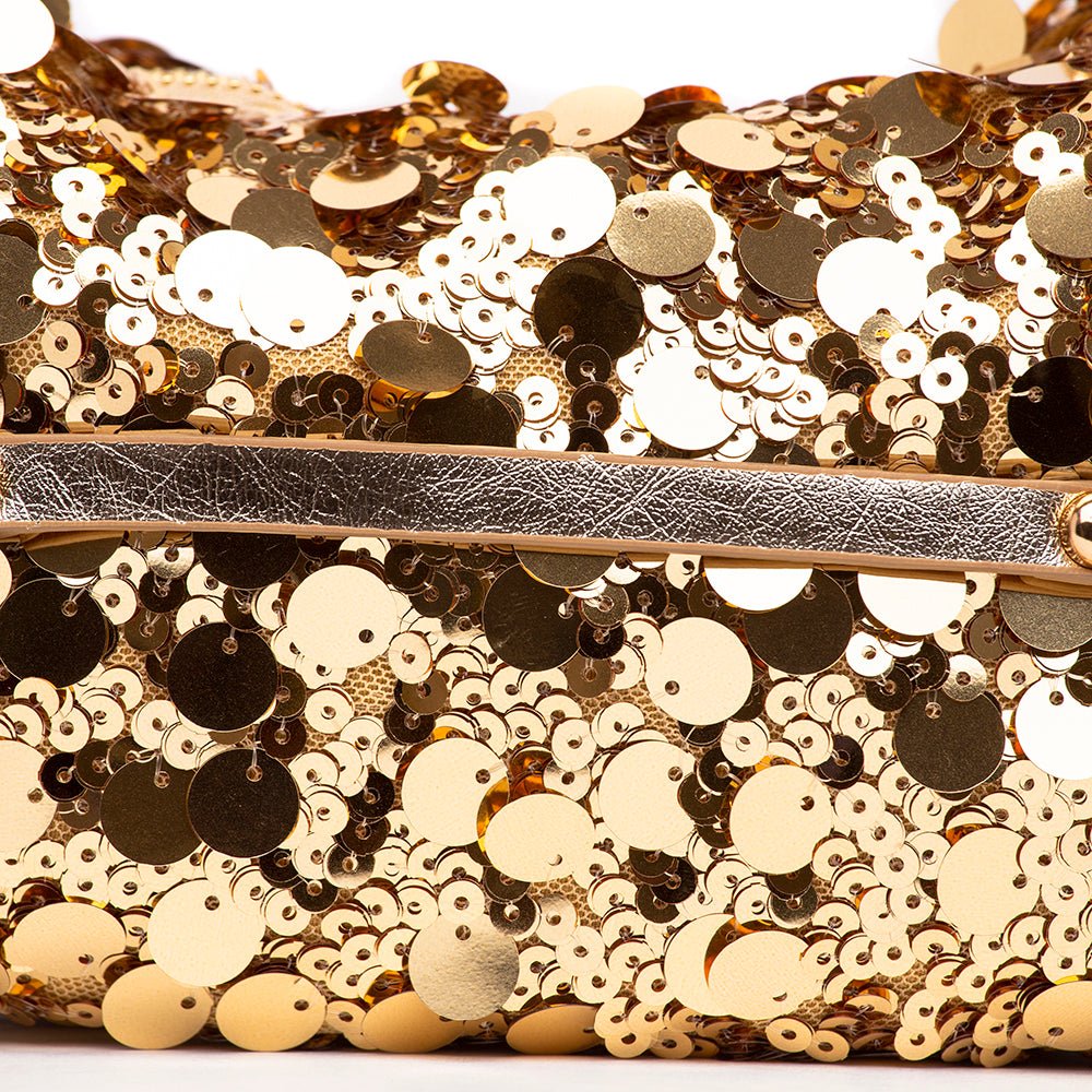 Mini bag in maxi paillettes oro. - TreemmeCreazioni