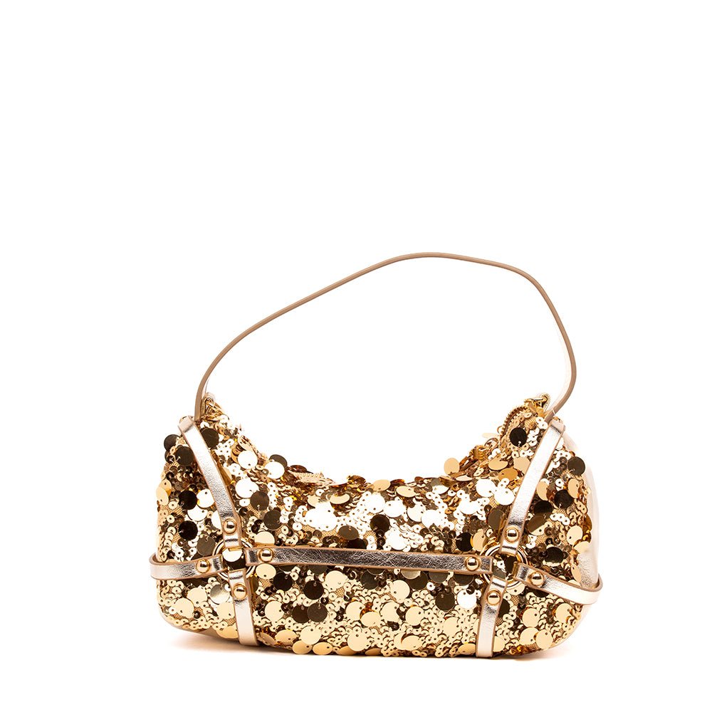 Mini bag in maxi paillettes oro. - TreemmeCreazioni