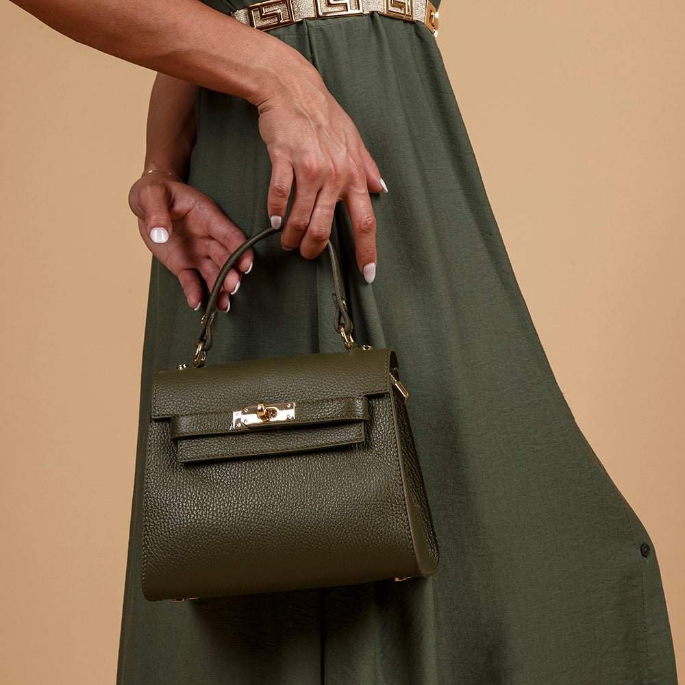 Mini bag in nappa verde. - TreemmeCreazioni