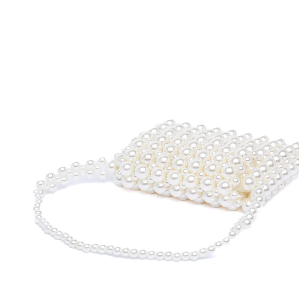 Mini pochette in perle avorio. - TreemmeCreazioni