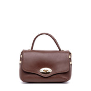 Mini postina in pelle colore marrone cioccolato. - TreemmeCreazioni