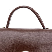 Mini postina in pelle colore marrone cioccolato. - TreemmeCreazioni