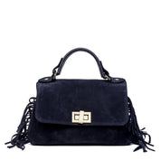 Mini postina in pelle scamosciata blu. - TreemmeCreazioni