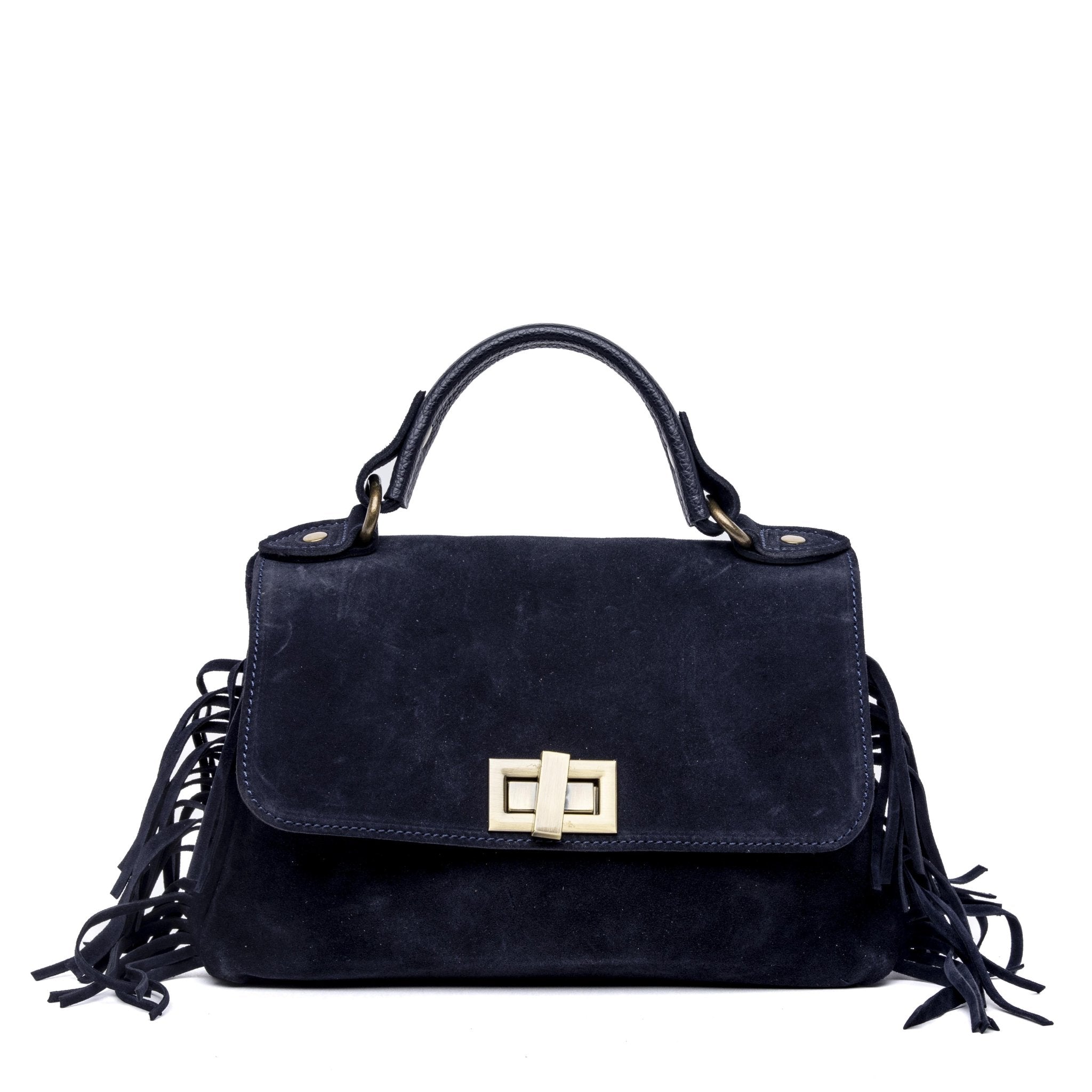 Mini postina in pelle scamosciata blu. - TreemmeCreazioni