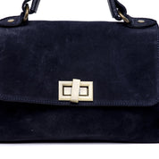 Mini postina in pelle scamosciata blu. - TreemmeCreazioni