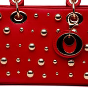 Mini shopper a mano in ecopelle rossa - TreemmeCreazioni