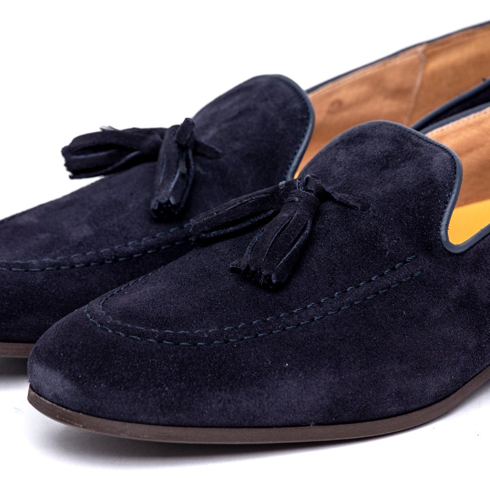 Mocassino Ambitious in camoscio rasato blu - TreemmeCreazioni