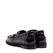 Mocassino bordeaux con frange e accessorio. - TreemmeCreazioni