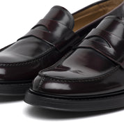 Mocassino collage uomo in spazzolato bordeaux. - TreemmeCreazioni