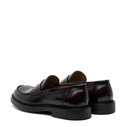 Mocassino collage uomo in spazzolato bordeaux. - TreemmeCreazioni