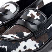 Mocassino combat con stampa cow muccata. - TreemmeCreazioni
