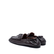 Mocassino con ruches in vitello cioccolato. - TreemmeCreazioni