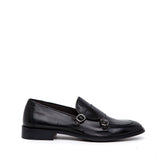 Mocassino elegante in vitello revid nero.