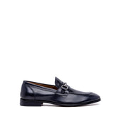 Mocassino elegante uomo in vitello blu.