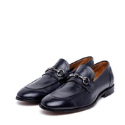 Mocassino elegante uomo in vitello blu. - TreemmeCreazioni