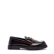 Mocassino in abrasivato bordeaux con moneta. - TreemmeCreazioni