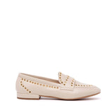 Mocassino in liz fil con borchie.