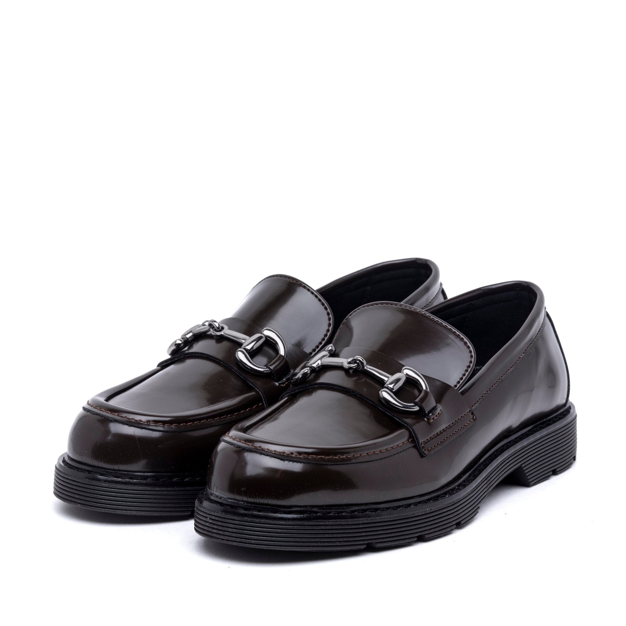 Mocassino in spazzolato cioccolato con morsetto. - TreemmeCreazioni