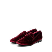 Mocassino in velluto rosso bordeaux - TreemmeCreazioni