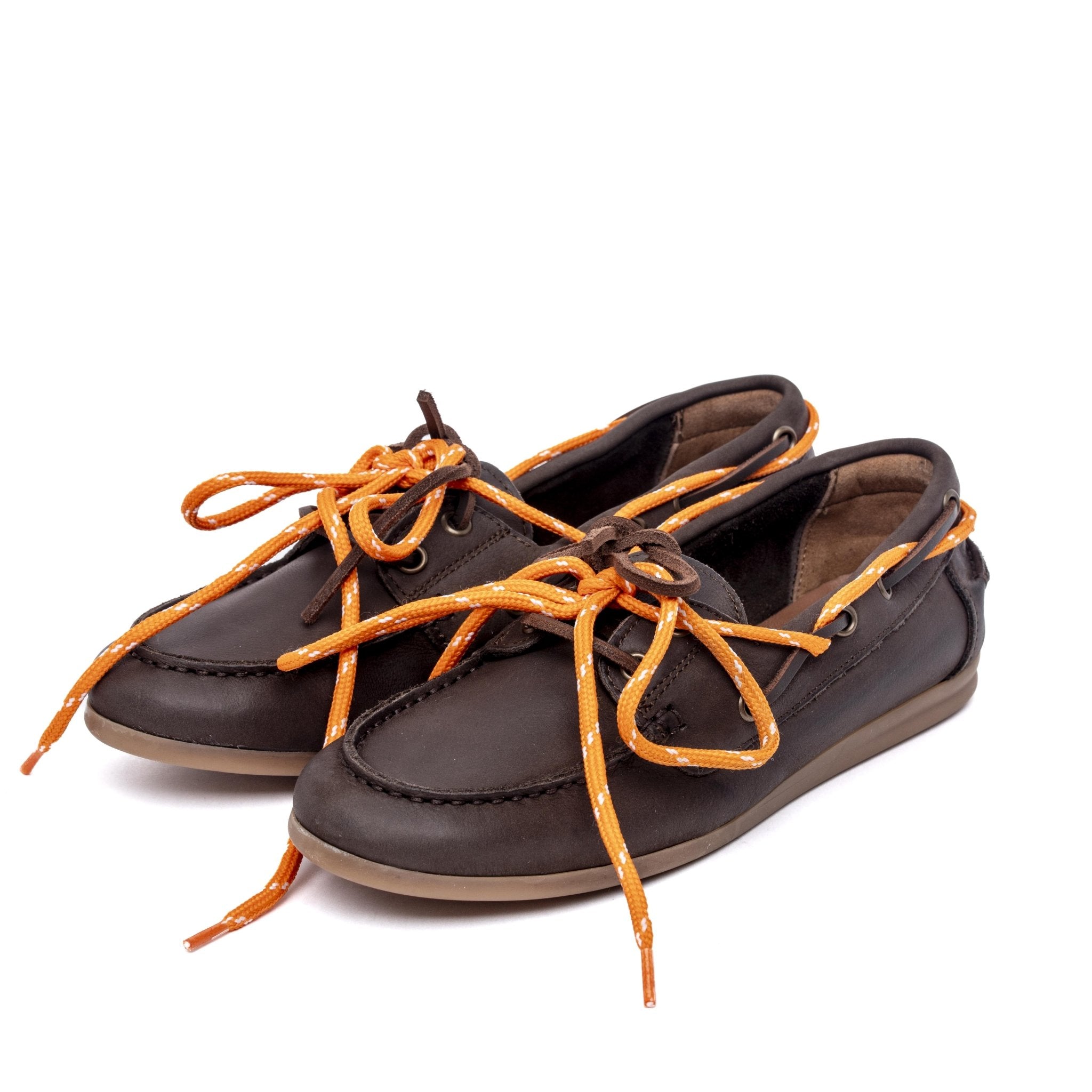 Mocassino stile indianino in pelle ingrassata cioccolato. - TreemmeCreazioni