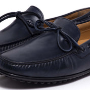 Mocassino uomo in pelle invecchjiata blu. - TreemmeCreazioni